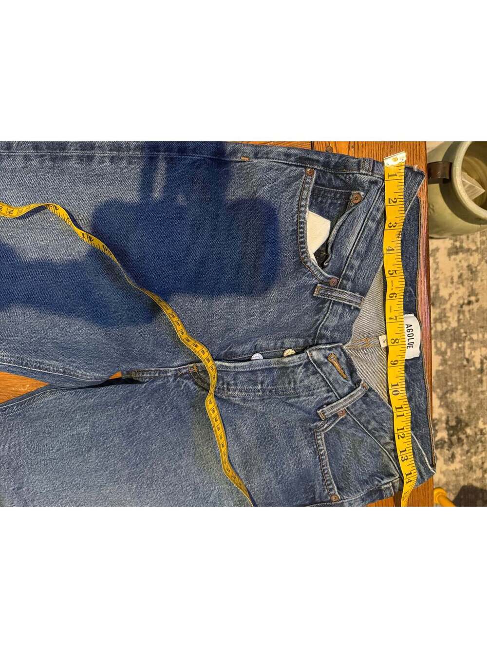 AGOLDE Size 26 V waist Wide Leg Jeans – Medium Vintage Wash - Picture 7 of 11